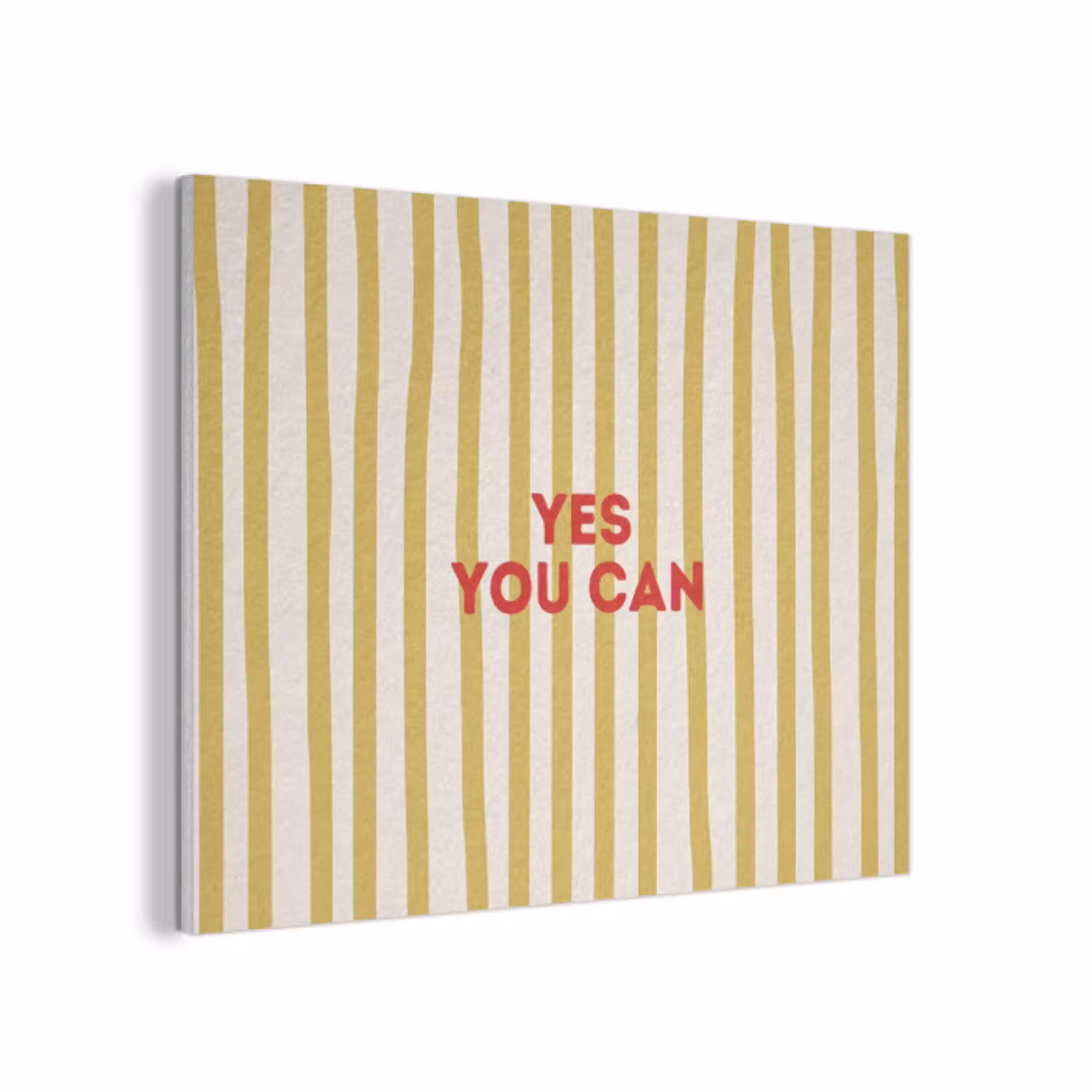 Strepen - Abstract - Yes you can - Rood PET vilt klein -3d