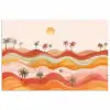 Abstract landschap - Palmbomen - Kleurrijk poster papier klein -3d