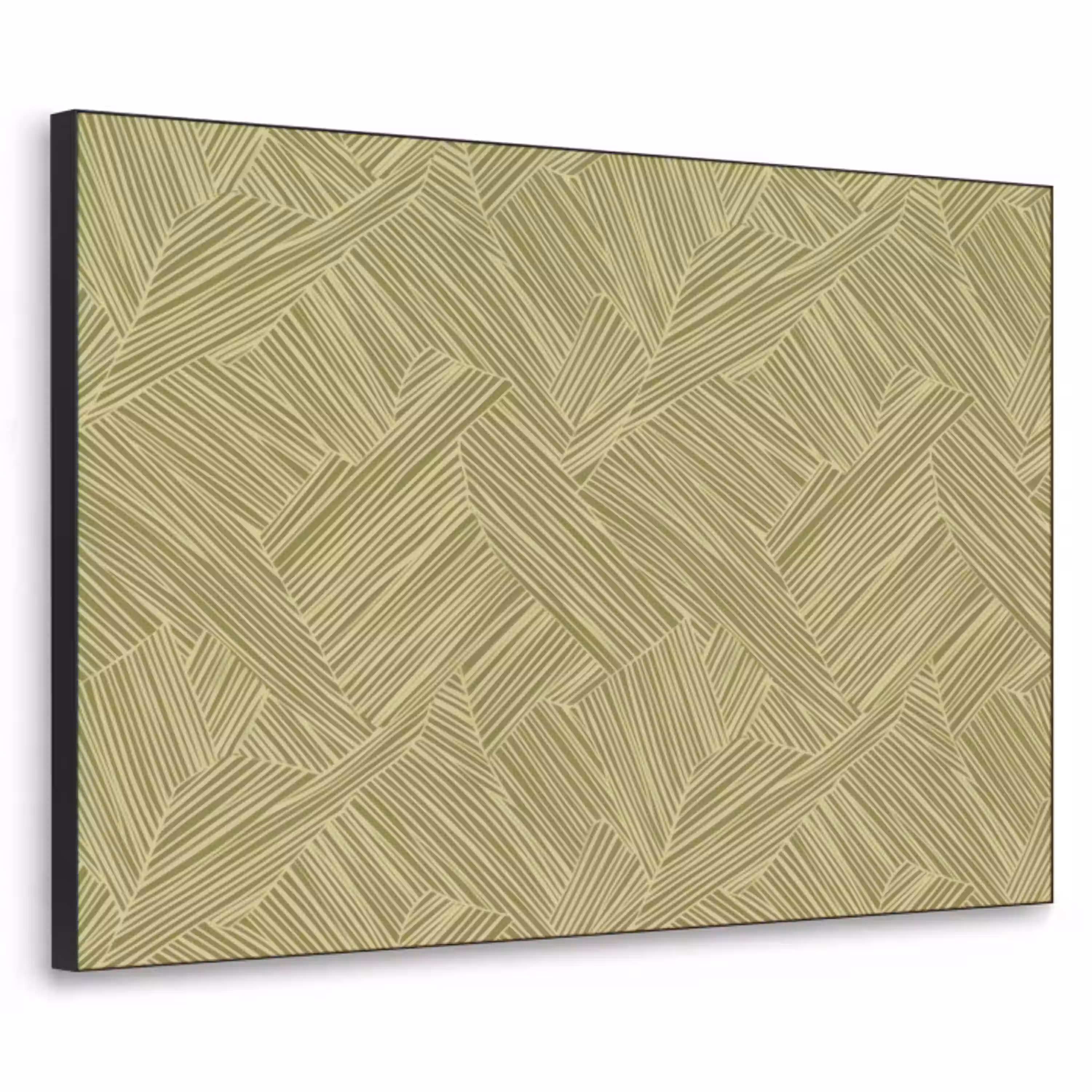Abstract - Modern - Groen Textielframe zwart klein 947 -3d