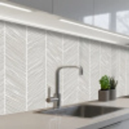 Klassiek - Visgraat - Grijs keuken achterwand 2 middel 871 -3d_schuin
