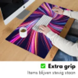 Abstract - Swirl - Futuristic - Neon Muismat XXL klein -sfeer3