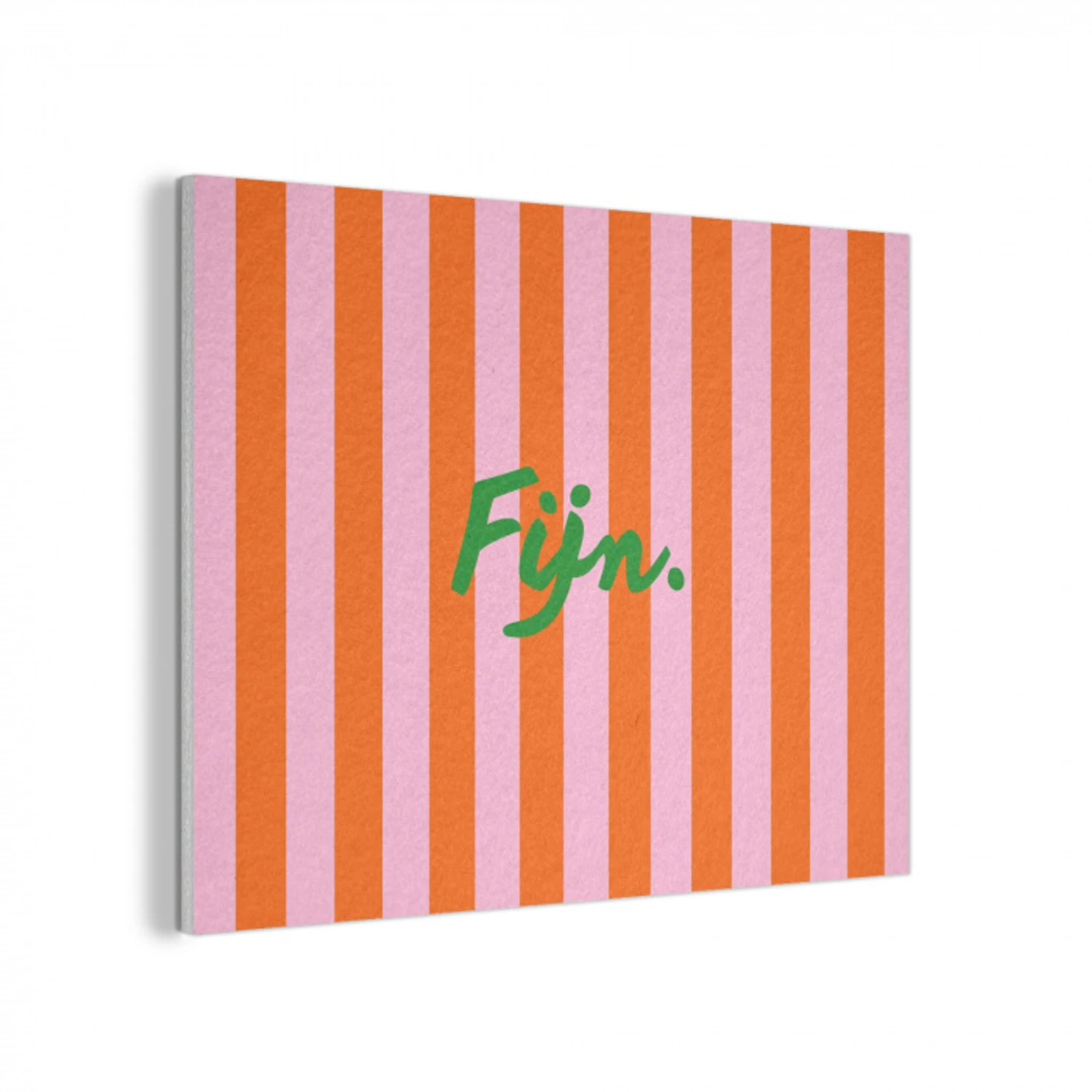 Patroon - Oranje - Fijn - Strepen PET vilt klein -3d