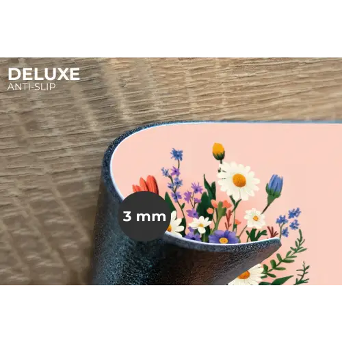Margrieten - Boeket - Strikje - Roze Placemat vinyl groot -closeup