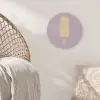 Beige - Ijsje - Spikkels Akoestische PET Vilt - Rond klein -sfeer4