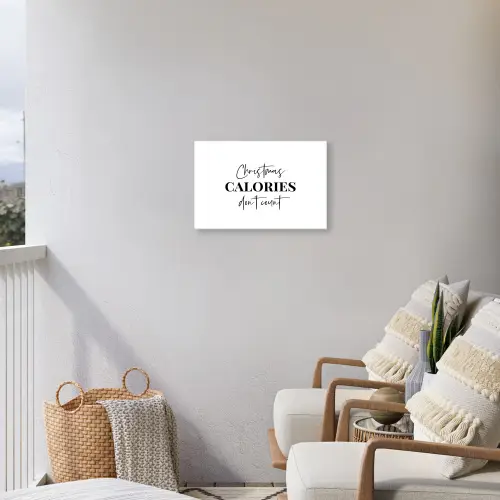 Kerst quote - Winter - Christmas calories - Wit Tuinposter op houten frame 2 cm dik klein -sfeer1