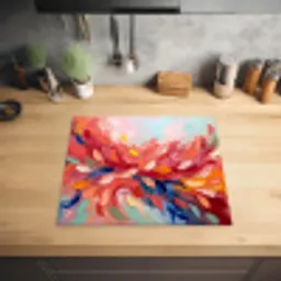 Bloemen - Abstract - Kunst - Modern Inductie beschermer vinyl 3mm middel -sfeer5