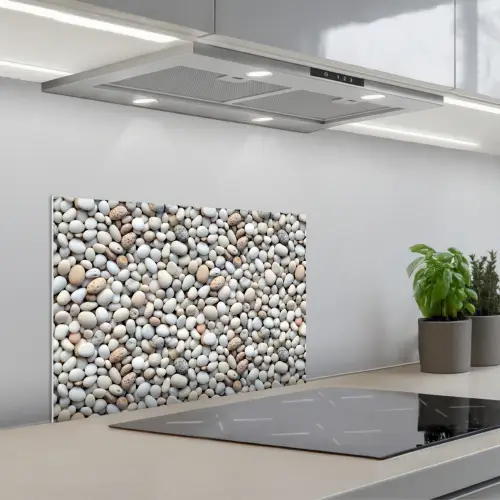 Zomer - Lichte - Kiezels keuken achterwand spatscherm klein 900 -3d_schuin