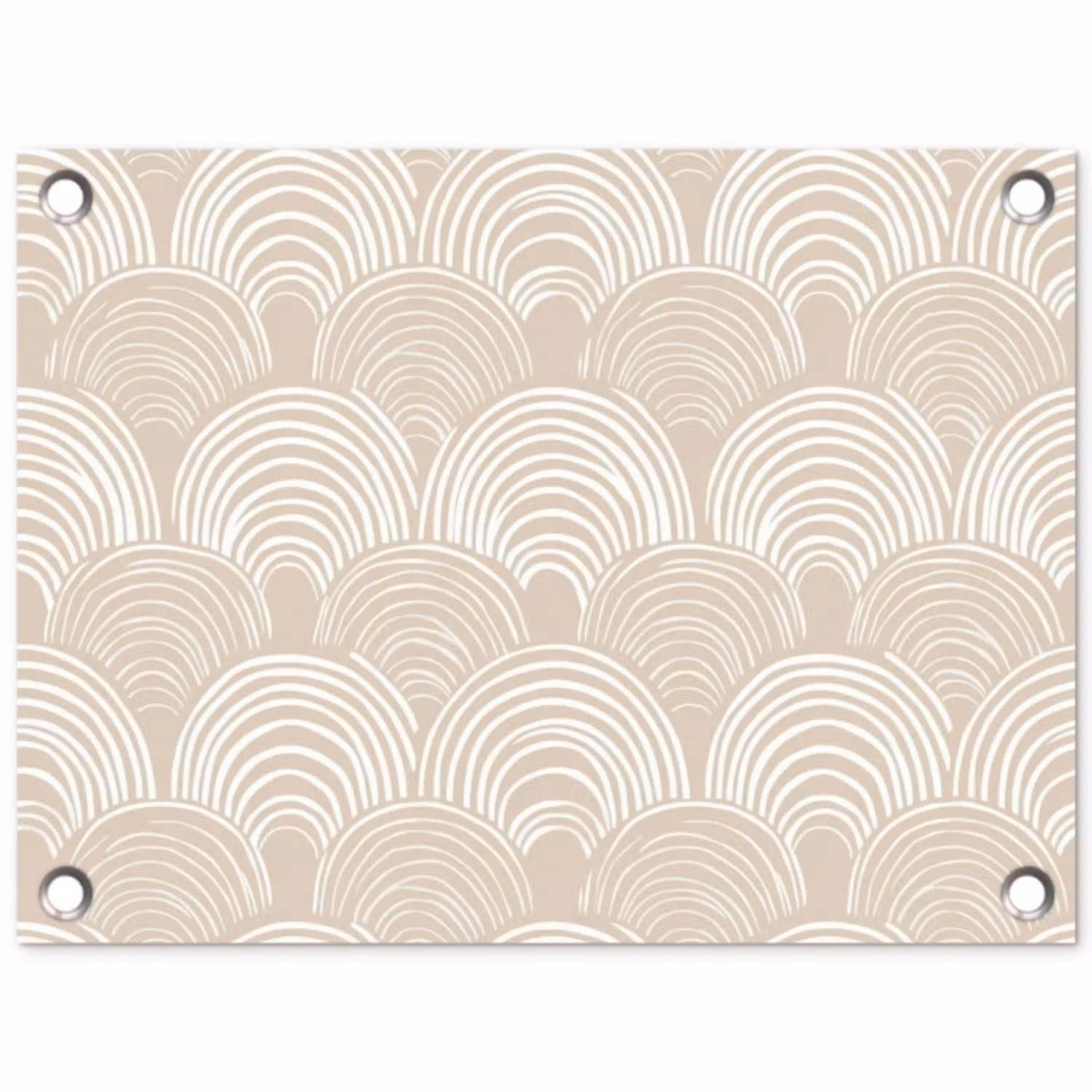 Golven - Structuur - Beige tuinposter los doek klein 239 -3d