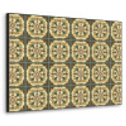 Ornament - Patroon - Groen Textielframe zwart klein 947 -3d