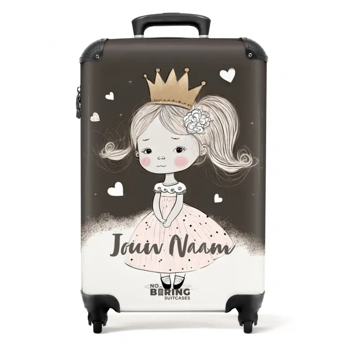 Verlegen prinses met bloem NBS - Handbagage koffer - Kinderen Unisex middel -productfoto_recht