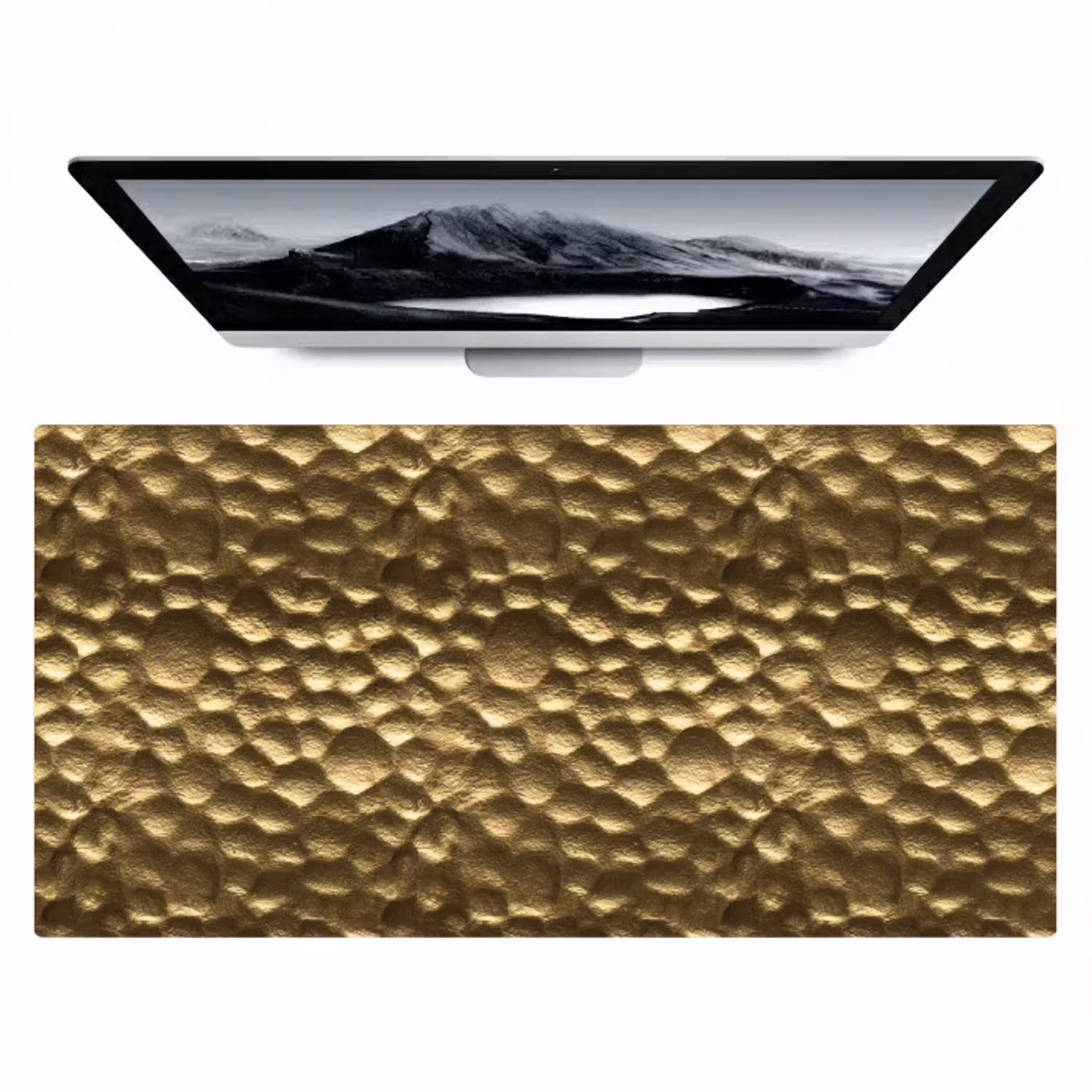 Gehamerd - Reliëf - Textuur - Bronsgoud Muismat XXL klein 681 -zzz3d