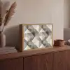Geometrisch - Motief - Aardetinten Light Box met batterij (Wandlamp) middel 907 -sfeer2