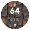 Boomschors - Modern Naambord Rond klein -3d