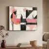 Roze - Abstract - Aesthetic - Modern - Vormen Textielframe - compleet frame klein -sfeer3