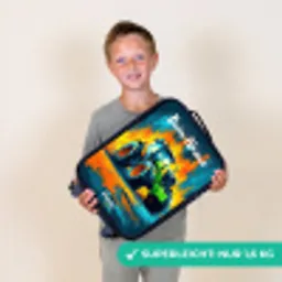 Abstract - Tractor - Groen Kinderkoffer - Zwart klein -sfeer4_DE