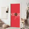 Star girl - Rood - Panter - Ster deurposter klein -sfeer6