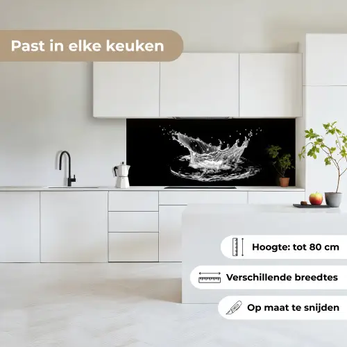 Water - Splash - Water - Zwart keuken achterwand 2 middel -sfeer4_NL