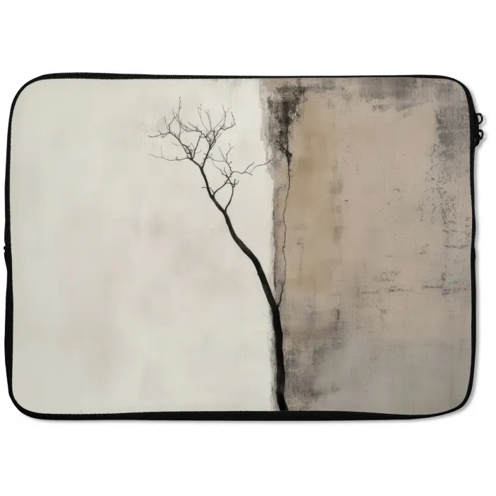 Wabi sabi - Plant - Beige laptophoes neopreen klein -zkaufland3dotto