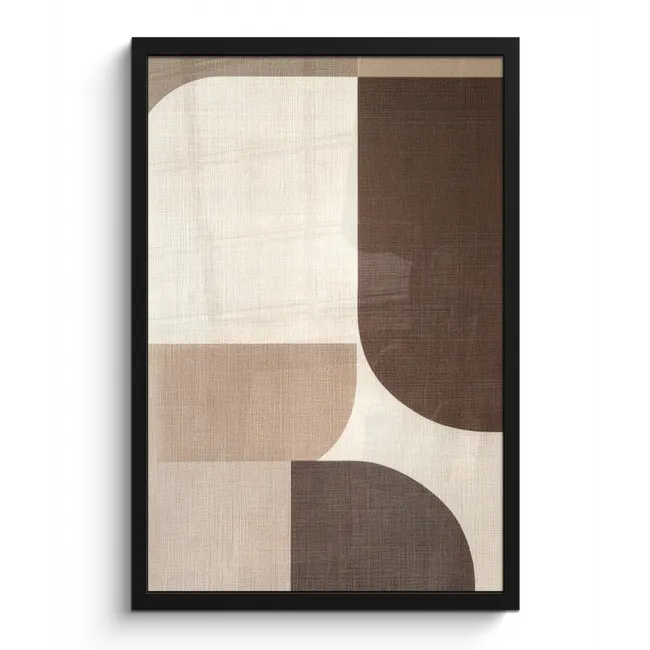 Poster met lijst - Geometrisch - Geweven structuur - Modern
