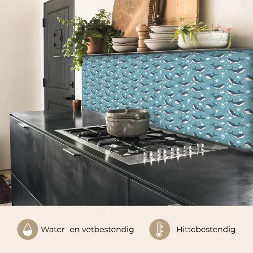 Klein - Oceaan - Walvis - Zeester keuken achterwand 2 middel 871 -usp_NL