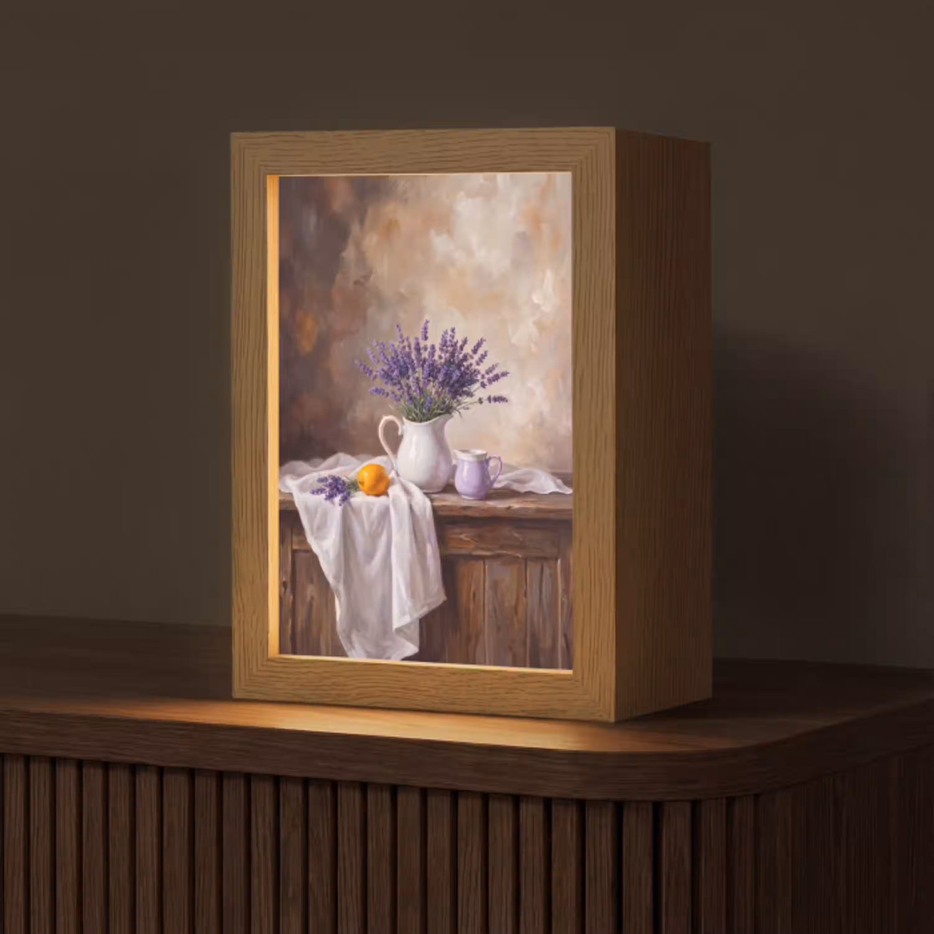 Bloemen - Stilleven - Paars Light Box met kabel (Tafellamp) klein -z3d_website