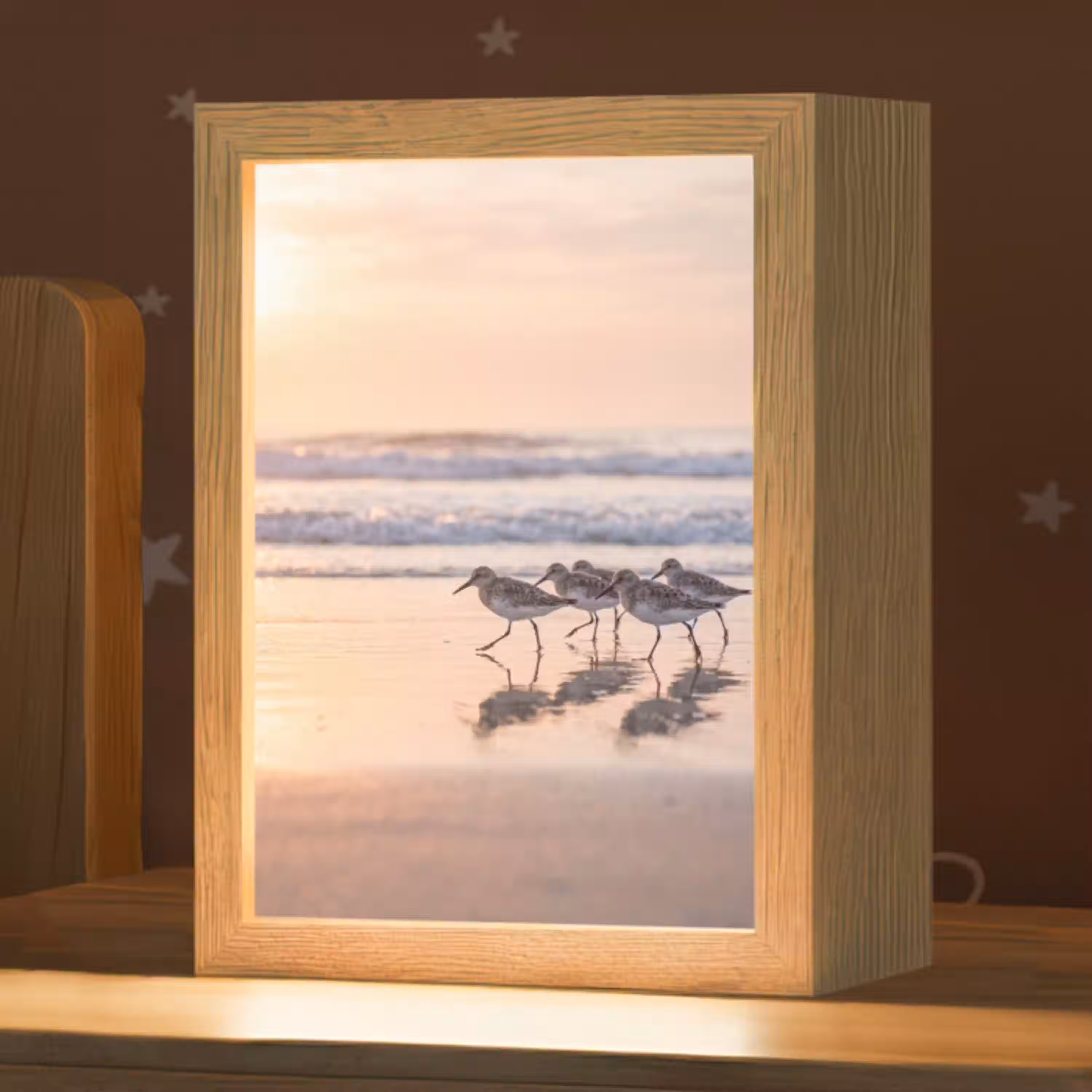 Zee - Vogels - Strand Light Box met kabel (Kinderlampje) klein -zzz_3d_website