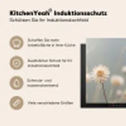 Strobloemen - Wit - Daglicht Inductie beschermer vinyl 3mm middel -tsfeer2_DE