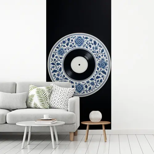 Vinyl - LP - Delfts Blauw - Muziek fotobehang vinyl groot -woonkamer