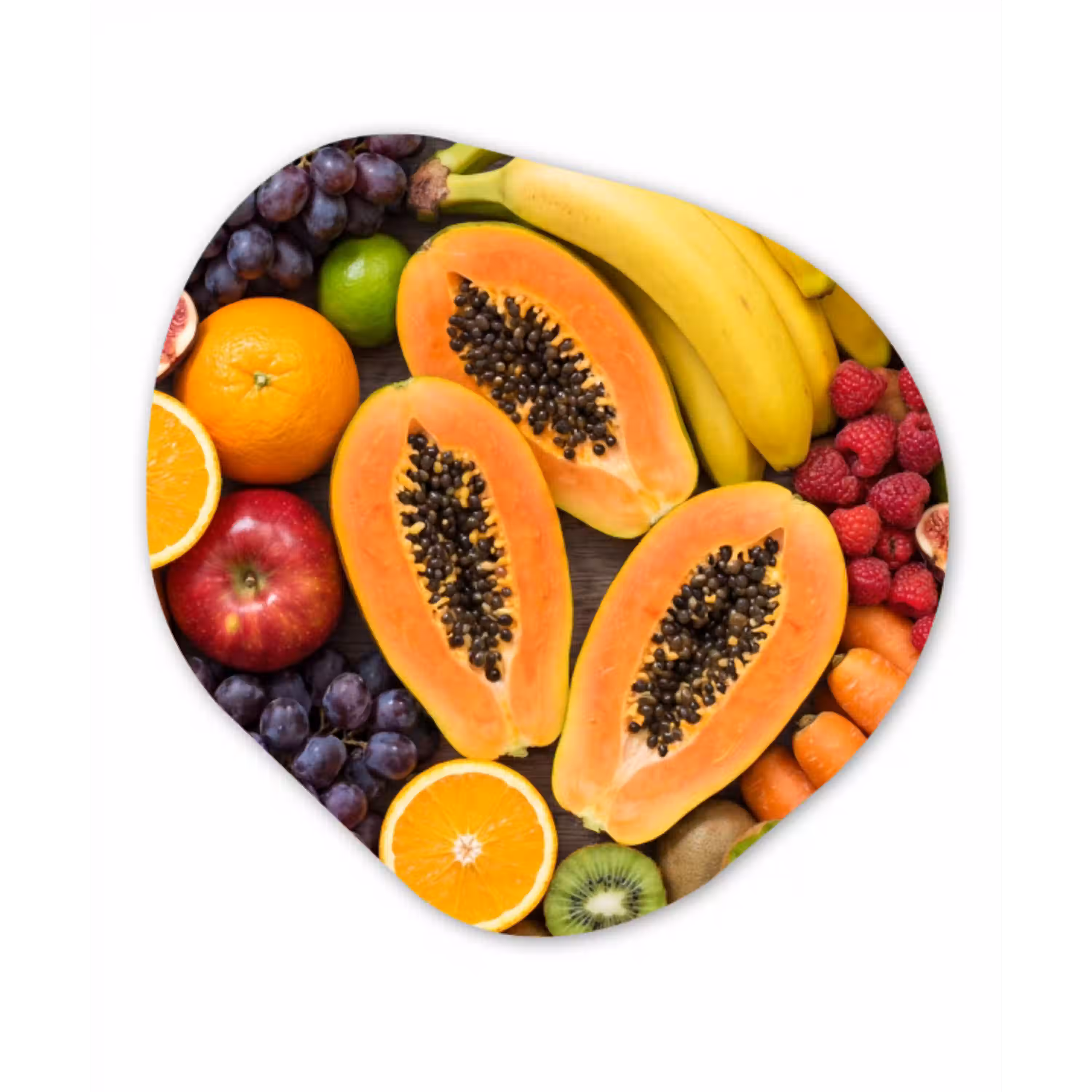Eten - Fruit - Groenten - Vers - Kleurrijk Wandcirkel Organisch Forex 3mm klein -3d