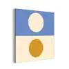 Cirkels - Symmetrisch - Wit - Blauw- Geel aluminium wit klein -3d