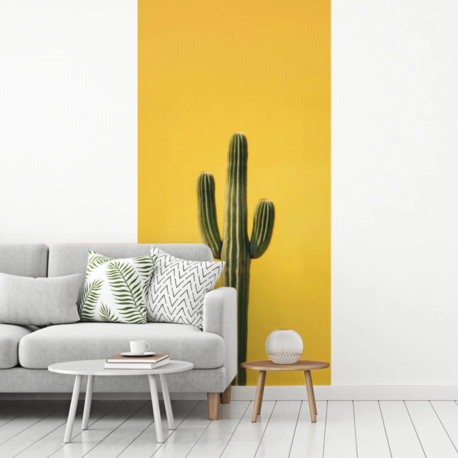 Cactus - Groen - Minimalistisch fotobehang vinyl groot -woonkamer