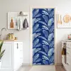 Blad - Palm - Blauw deurposter klein 289 -sfeer5