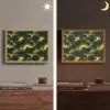 Geel - Storm - Wolken Light Box met batterij (Wandlamp) middel 907 -sfeer3