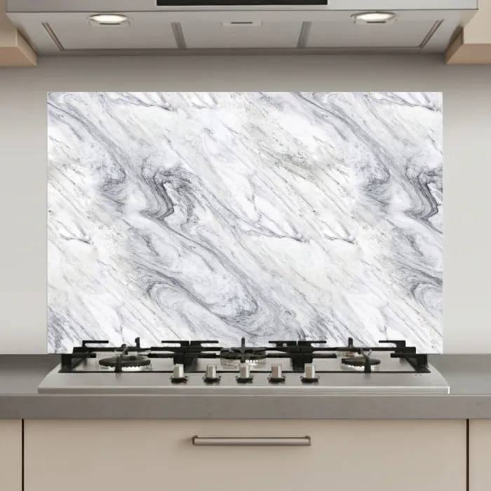 Wervelende - Grijsstructuur - Marmer - Wit keuken achterwand spatscherm klein 900 -3d_website
