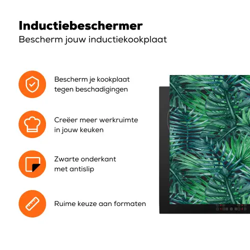 Blauw - Palmbladeren - Afsnijding Inductie beschermer vinyl 3mm klein 276 -zzzzzzz-td-ups