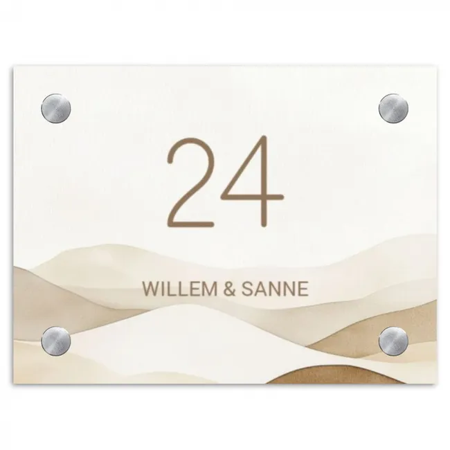 Naambordje voordeur rechthoek