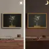 Bloembollen - Wit - Vaas - Minimalistisch Light Box met batterij (Wandlamp) middel -sfeer3