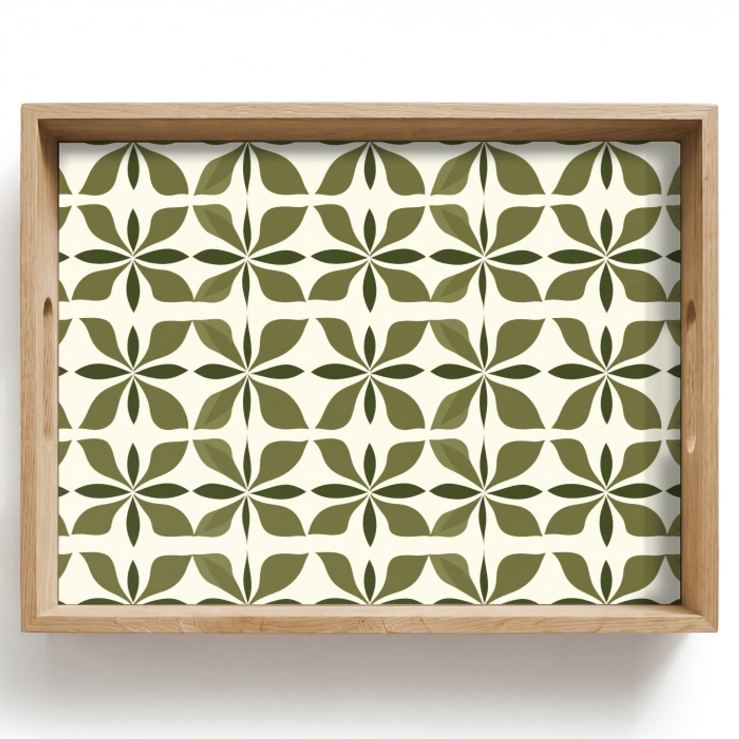 Botanisch - Retro - Groen Dienblad Rechthoek middel 911 -z3d_shopping