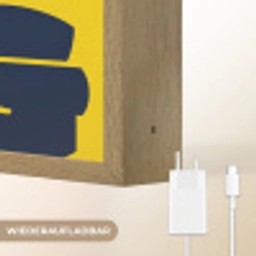 Geel - Think big - Grafisch Light Box met batterij (Wandlamp) middel -USP_websiteoplaadbaarDE