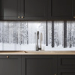 Bos - Sneeuw - Pad - Winter - Stilte keuken achterwand 2 middel -sfeer1
