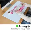 Bisou - Blauw - Roze - Lippen Muismat XXL klein -sfeer3