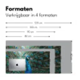 Pauw - Veren - Blauw Muismat XXL klein -sfeer5