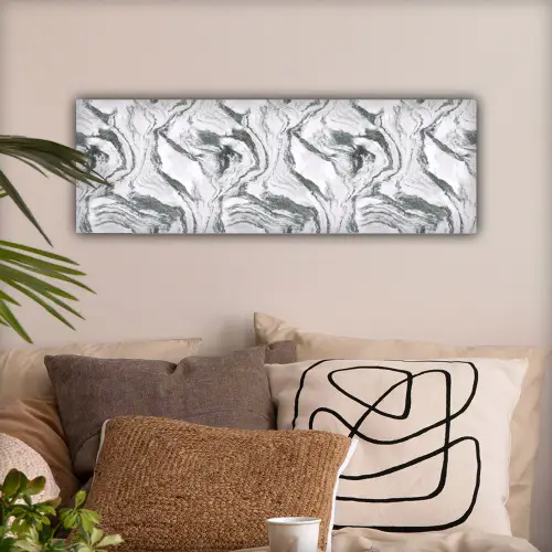 Wit - Marmer - Golvend - Grafiet canvas 2cm klein 828 -sfeer1