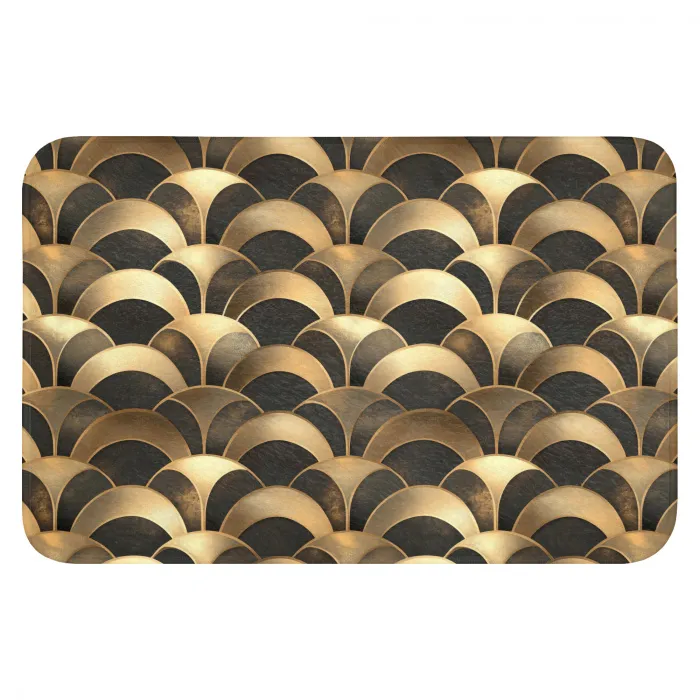 Schubben - Structuur - Goud Badmat klein 997 -3d