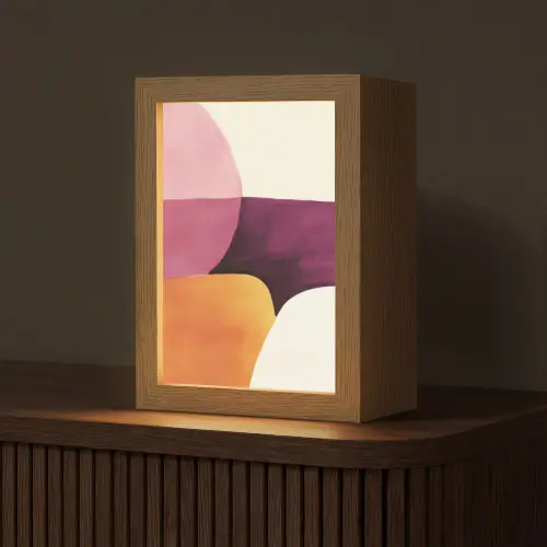 Vormen - Abstract - Kleurrijk Light Box met kabel (Tafellamp) klein -z3d_website