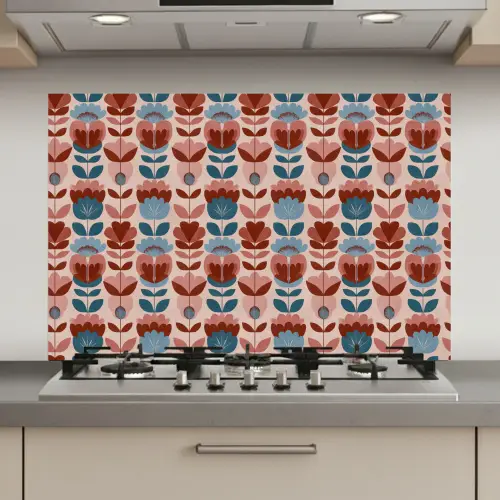 Vintage - Motief - Kleurrijk keuken achterwand spatscherm klein 900 -3d_website