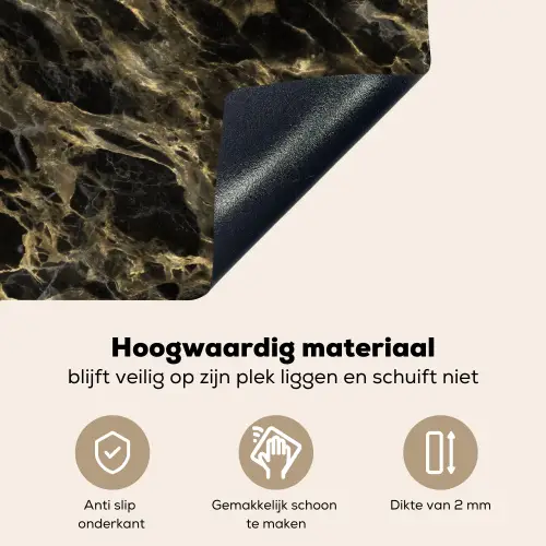 Kristal - Goud - Zwart - Marmer Inductie beschemer met haakjes klein 777 -ky-onderkant-nl