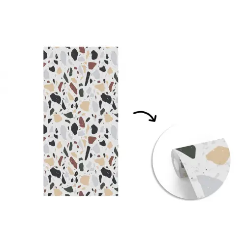 Terrazzo -  Patroon - Kleurrijk - Klei fotobehang vinyl groot 64 -3d
