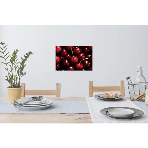 Rood - Fruit - Kersen Muursticker klein -eettafel