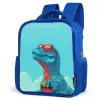 Dino - Zonnebril - Blauw Kinderrugzak - Blauw middel -schuin